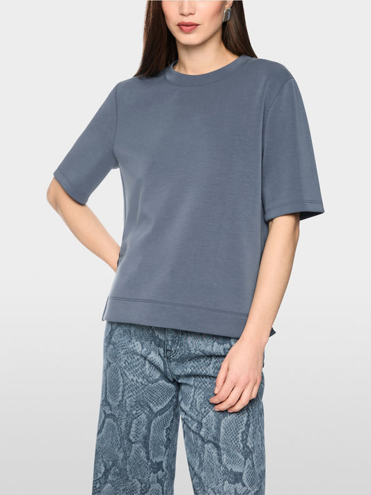 Marc Cain Sports Grey T-Shirt with Pleated Details