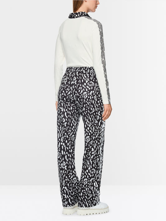 Marc Cain Sports Off-White Long-Sleeved Polo Shirt