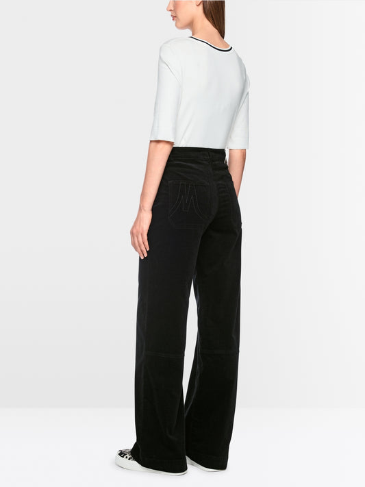 Marc Cain Sports Black WARRI Wide-Fit Trousers