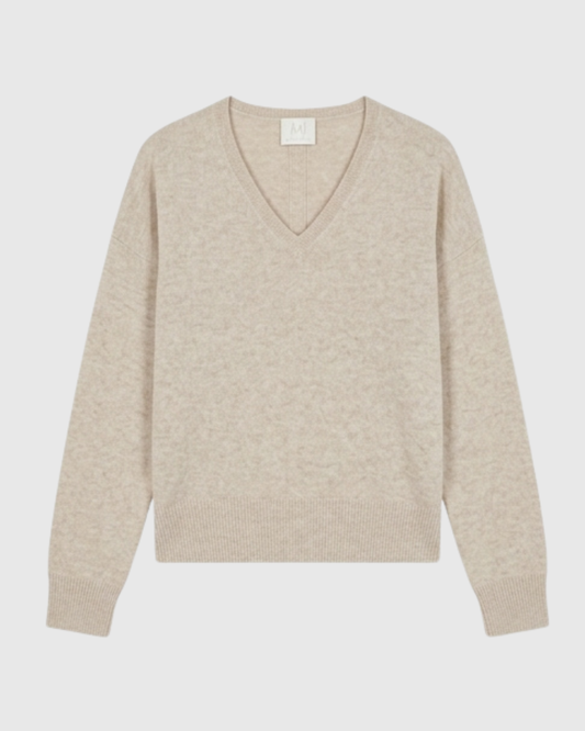 Marella Turtledove Cashmere V Neck Sweater