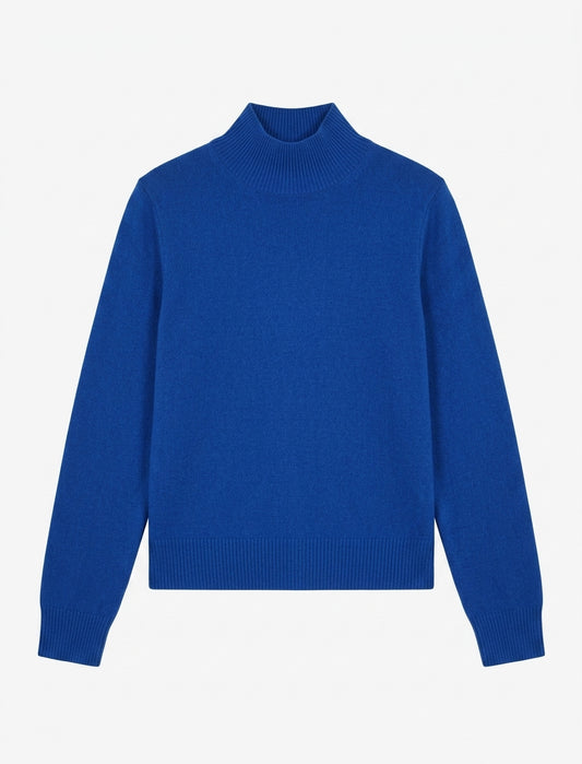 Marella Periwinkle Wool Cashmere Blend High Neck Sweater