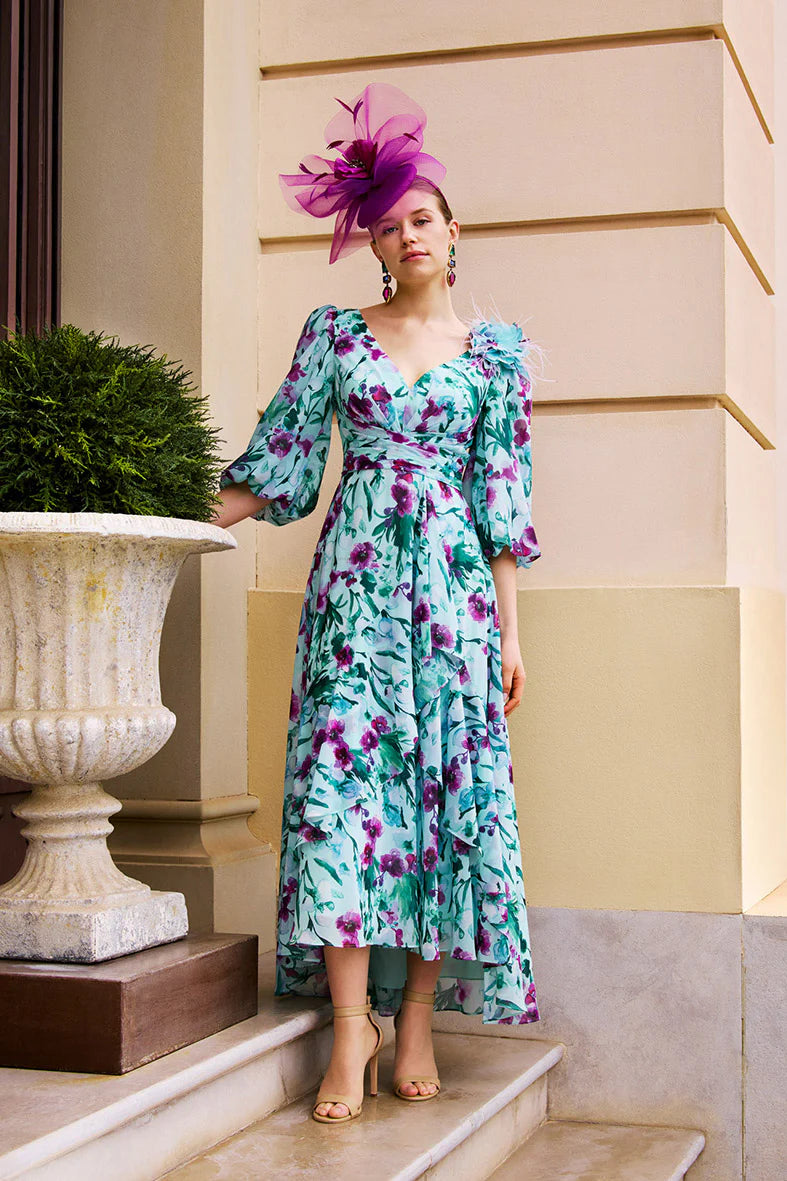 Couture Club Purple/Mint Print A-Line Dress 1GN7
