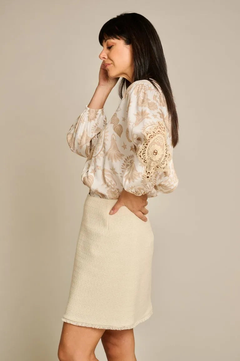 Yess Belgium Roxanne blouse S25C002 - Jane Young