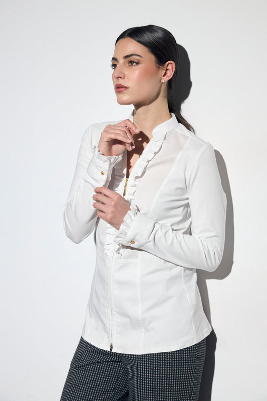 Tinta & Bariloche White Frill Blouse