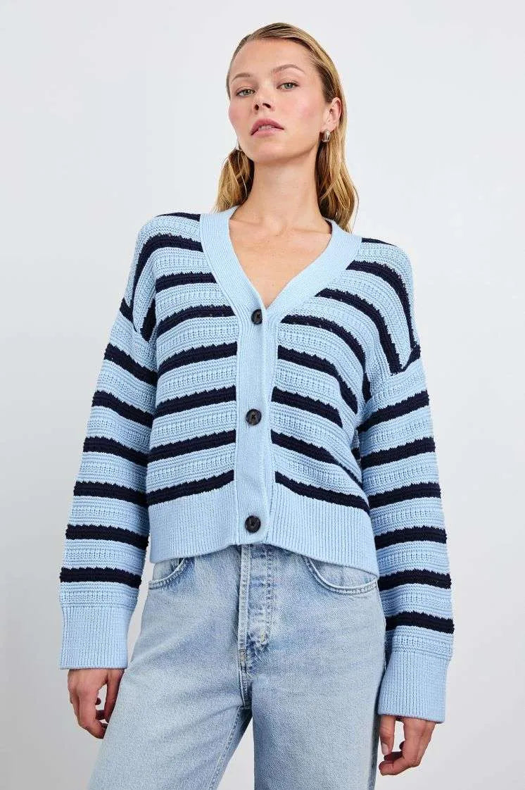Rails v neck stripe cardigan Geneva Jane Young