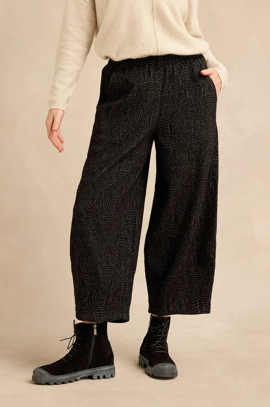 Sahara Black & White Stitched Jacquard Bubble Trouser