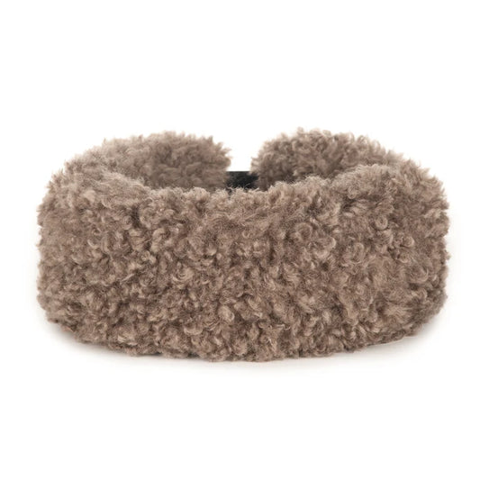 Helen Moore Taupe Faux Fur Huff Headband