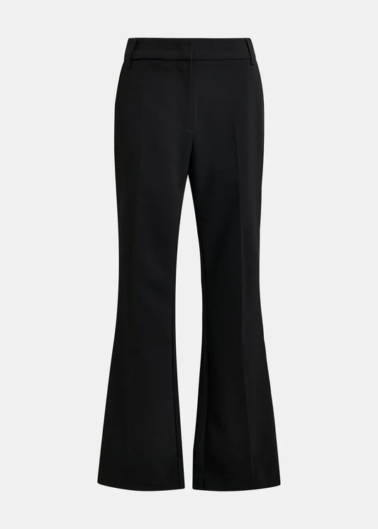 Essentiel Antwerp Black flared trousers with rhinestone-embellished sideseams Ibell