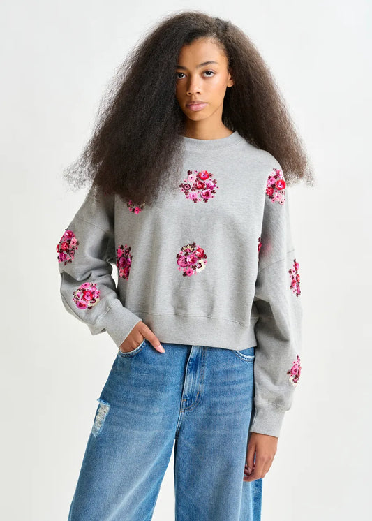 Essentiel Antwerp floral sequin sweatshirt Itro