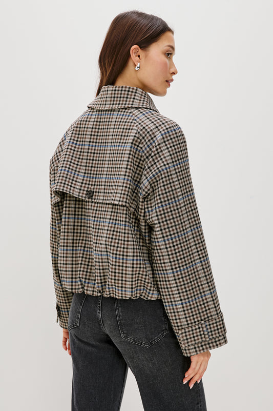Rails double breasted check jacket Jett