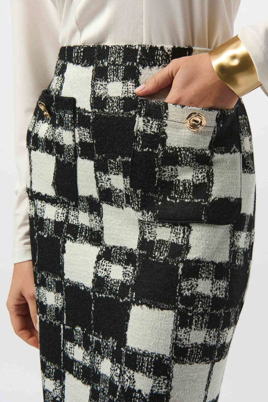 Joseph Ribkoff jacquard print skirt 253146