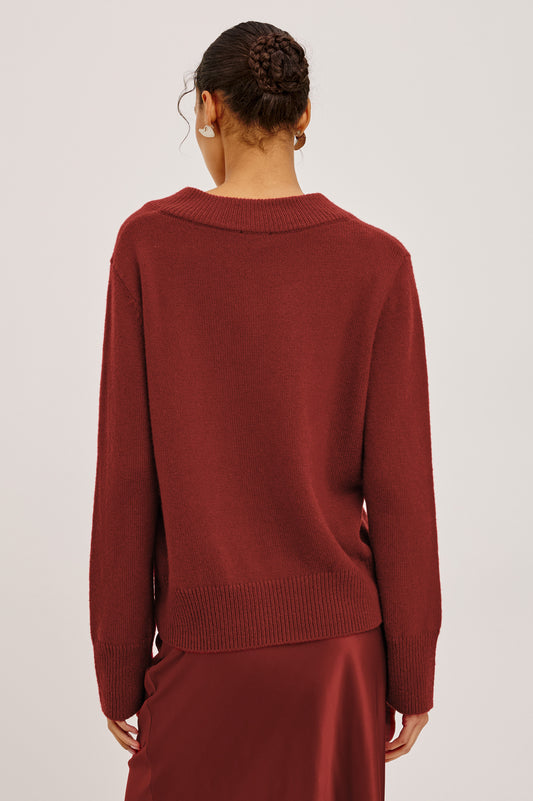 Rails Crimson V-Neck Wool & Cashmere Blend Sweater