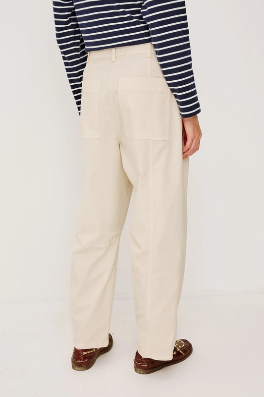 Rails Ivory straight leg relaxed stretch twill trousers Lunar
