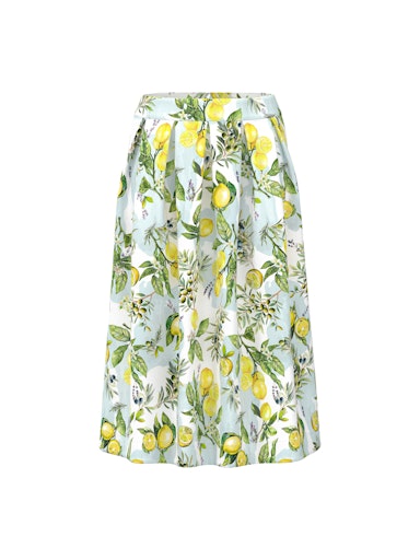 Marc Cain Cotton Midi Skirt with Lemon Print