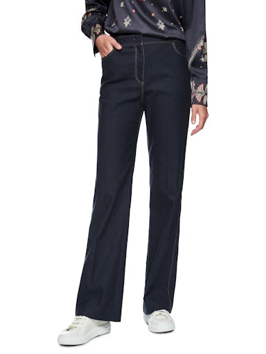 Marc Cain Faid Navy High Waisted Wide Leg Jeans AC81.03 W05