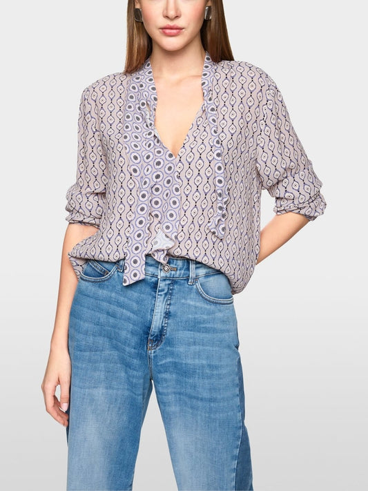Marc Cain bow and frill blouse ZC51.06 W16