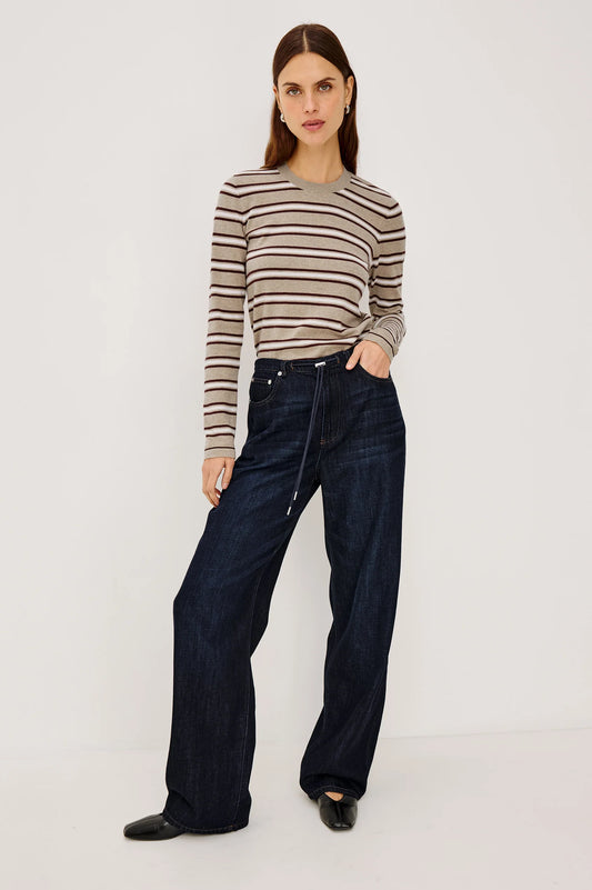 Rails Rinse Wash Denim Wide Leg Jeans with Drawstring