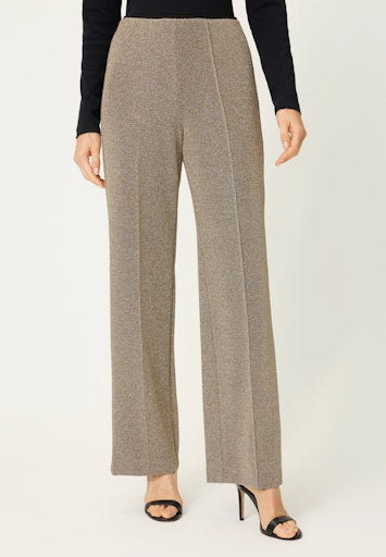 Olsen Gold Lurex Wide Leg Trousers – Pull-On Comfort Fit 14002464