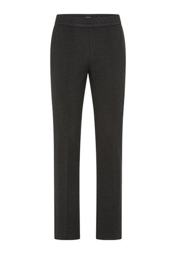 Olsen Anthracite Straight Leg Trousers with Elasticated Waistband & Pockets