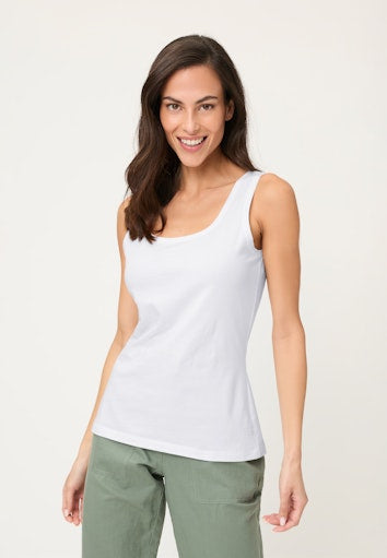 Olsen White Reversible Sleeveless T-Shirt
