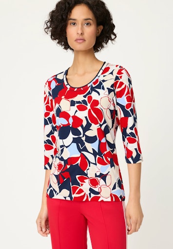 Olsen Red Print T-Shirt