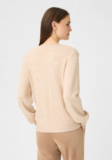 Olsen Crew Neck Long-Sleeve Sweater in Soft Biscuit 11000585