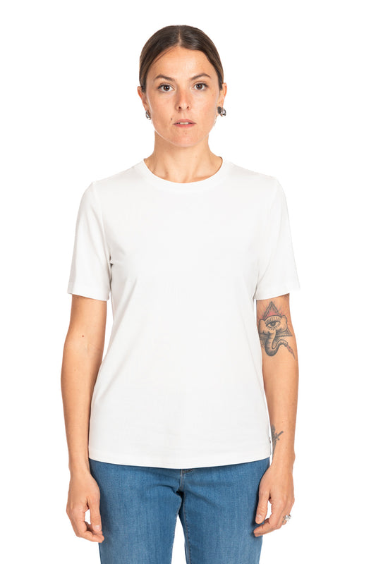 Diana Gallesi Cream Round Neck Short Sleeve T-Shirt G060R000670N