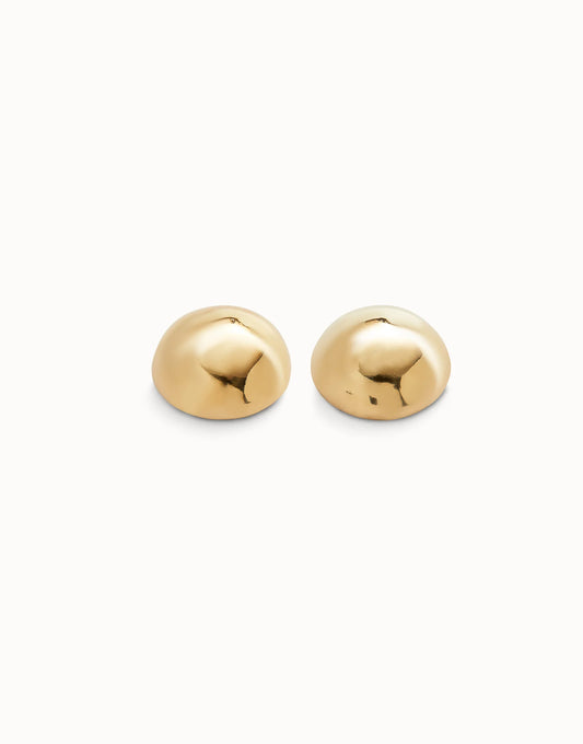 Uno de 50 Gold Bead Shaped Stud Earrings PEN09960