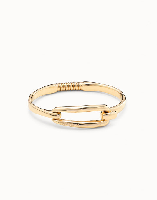 Uno de 50 Gold Bangle Bracelet with Buckle PUL1721