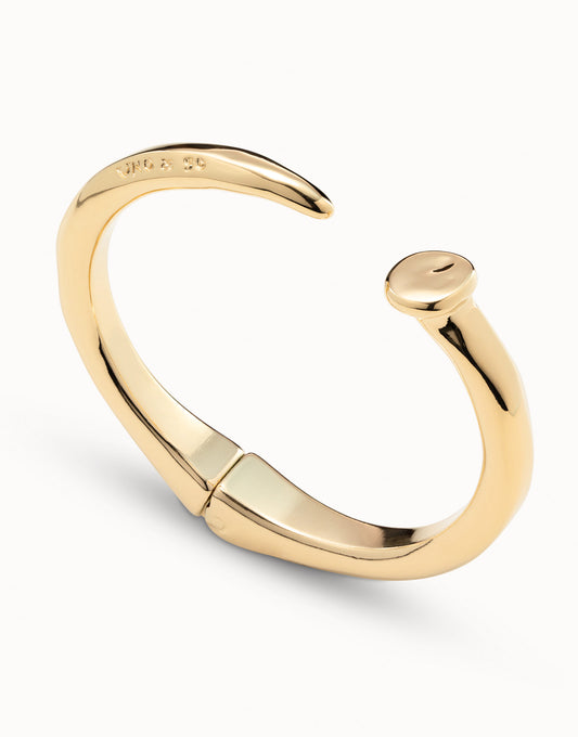 Uno de 50 Gold Sculptural‑Style Bangle Bracelet