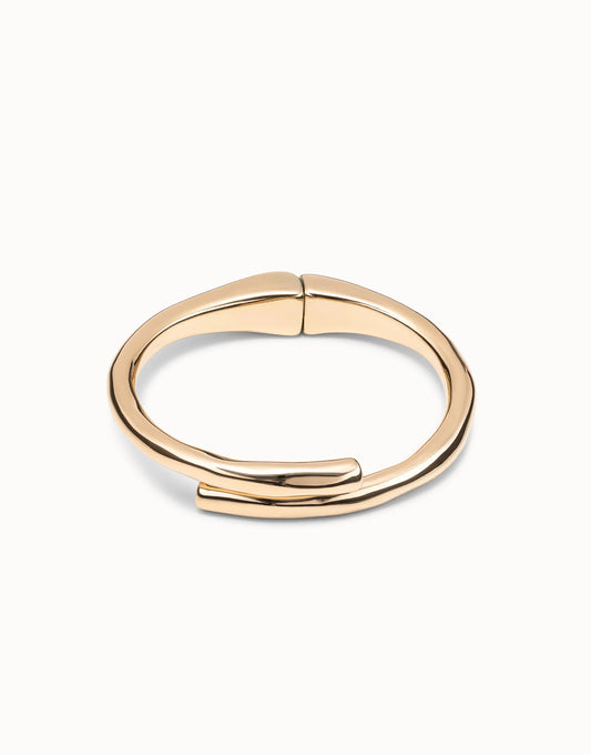 Uno de 50 Gold Tubular Shaped Bangle Bracelet