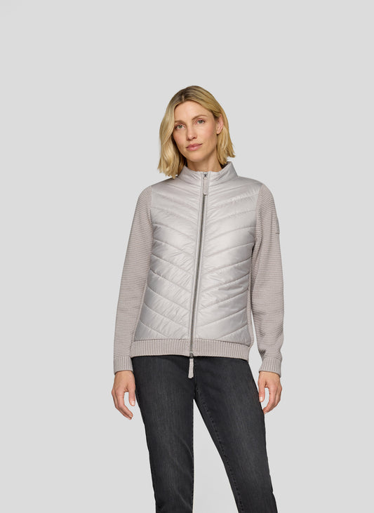 Rabe knit sleeve padded jacket 55-121526