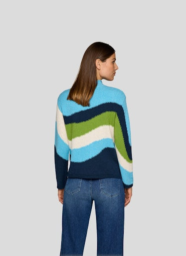 Rabe Colour Block Turtle Neck Sweater 55-223609