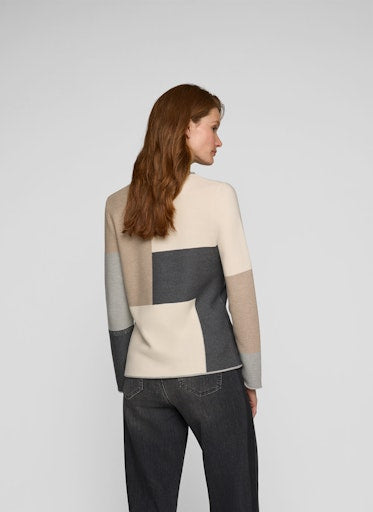 Rabe patterned and stripe sweater 55-121630