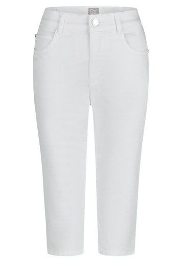 Rabe White Slim Leg Crop Jeans – 5 Pocket Design