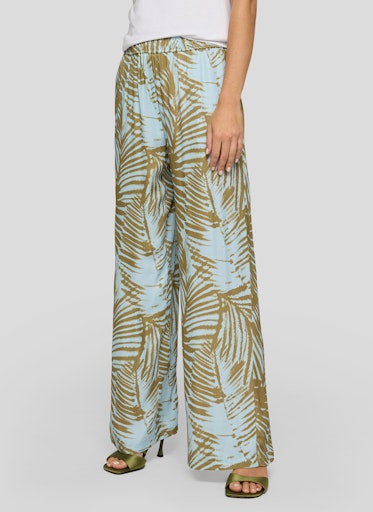 Rabe Azure Tropical Print Wide-Leg Trousers
