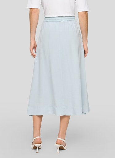 Rabe Light Blue Maxi Skirt Elasticated Drawstring Waist, Side Pockets
