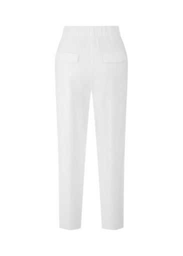 Riani White Slim Leg Cropped Trousers – Tailored Fit with Stretch Waist 643950