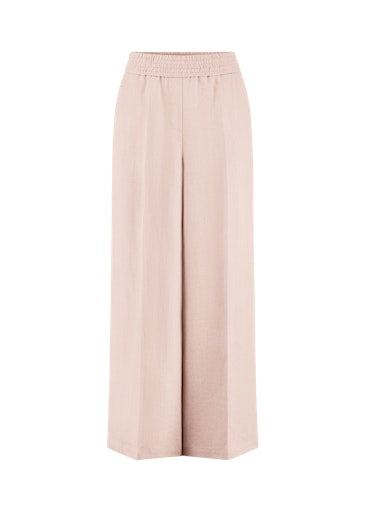 Riani Blush Pink Slip-On Linen Trousers