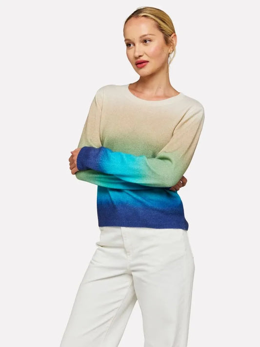 Brodie blue bali print sweater SS25B134