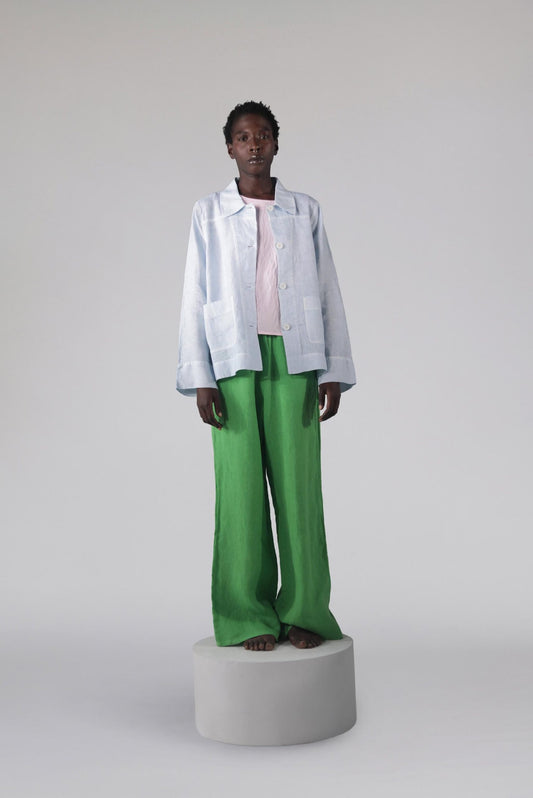 Elemente Clemente Naipun Glacier Linen Jacket – Loose Fit, Shirt Collar 311123