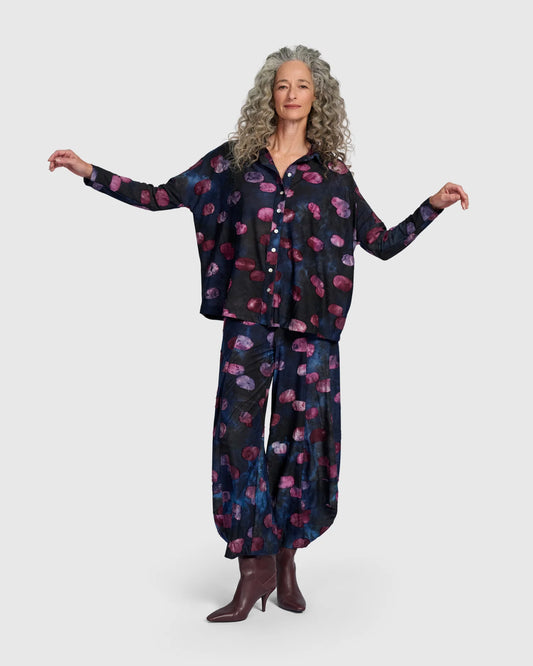 Alembika Merriweather Long Sleeve Shirt Midnight/Wine