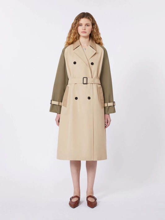 Max Mara Weekend Beige Reversible Water-Repellent Gabardine Trench Coat WKDCANASTA