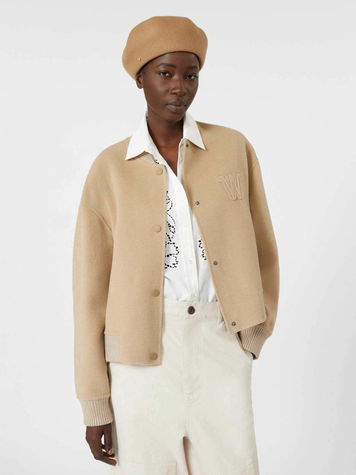 ジャケット・アウター Dime Letterman Wool Jacket Almond Buy Dime Letterman Wool Jacket 'Almond' - DIMEHO1ALM | GOAT