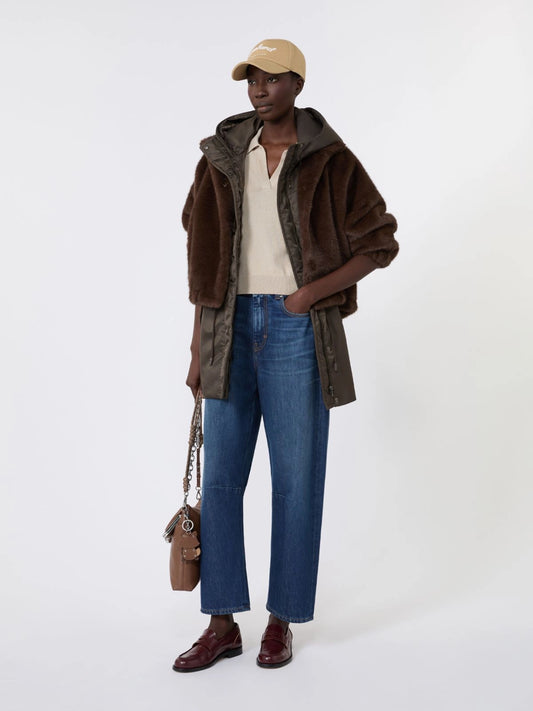 Max Mara Weekend Brown Faux Fur Short Jacket