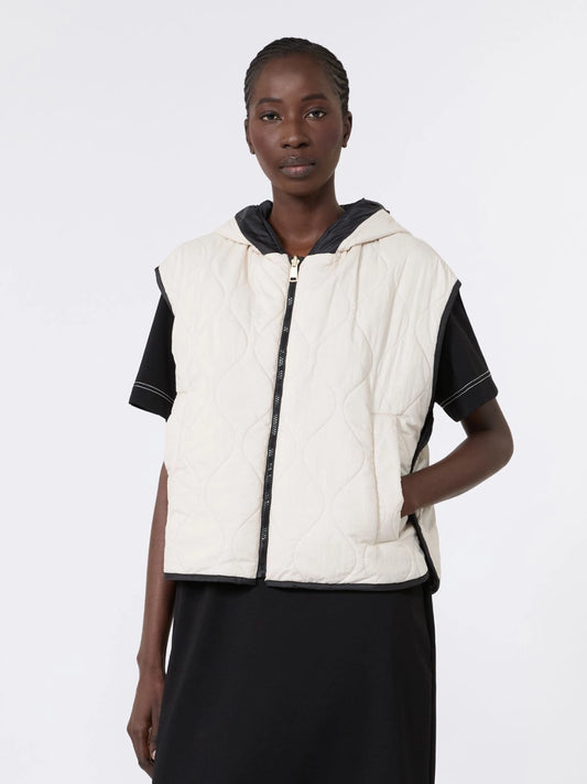 Max Mara Weekend Black Reversible Water-Repellent Canvas Padded Gilet