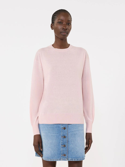 Max Mara Weekend Pink Wool and Cashmere Crew Neck Sweater WKDVENTO