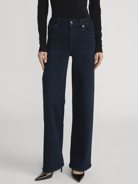 Frame Palazzo Jeans Century Blue – High Rise, Ultra-Stretch, Wide-Leg Fit LSP814