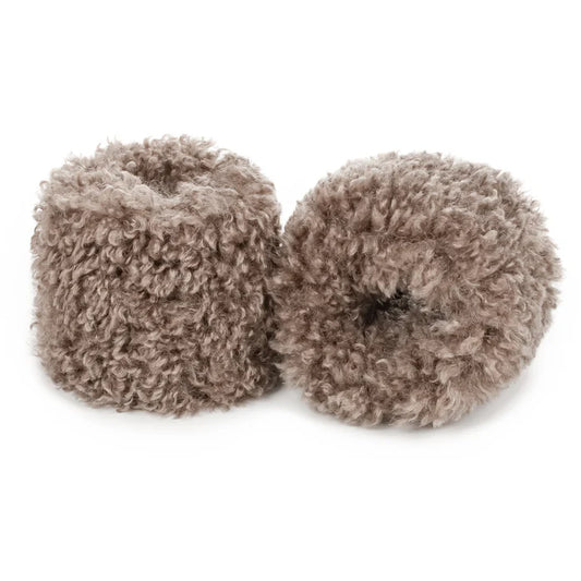 Helen Moore Taupe Double-Sided Faux Fur Wrist Warmer