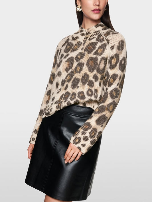 Marc Cain leopard print sweater Zc41.18 m33